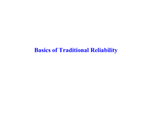 Basics of Traditional Reliability