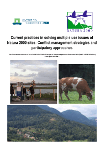 Current practices in solving multiple use issues of Natura 2000 sites