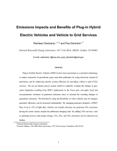 Emissions Impacts and Benefits of Plug