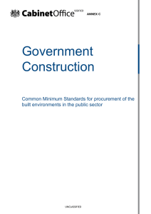 Common Minimum Standards for procurement of the built