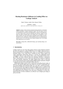 Routing Resistance Influence in Loading Effect on
