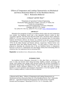 Effects of Temperature and Loading Characteristics on