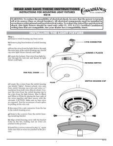 installing the light fixture read and save these instructions