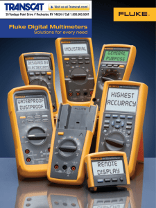 Fluke Digital Multimeter Comparison Charts