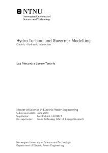 Hydro Turbine and Governor Modelling