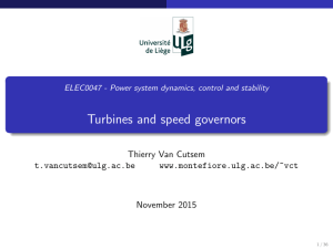 Turbines and speed governors