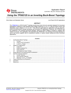Using the TPS62125 in an Inverting Buck-Boost