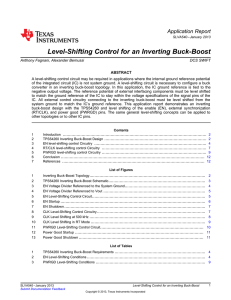 Level Shifting Control for an Inverting Buck-boost