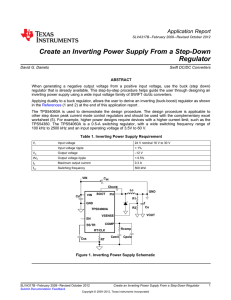 Create an Inverting Power Supply from a Step