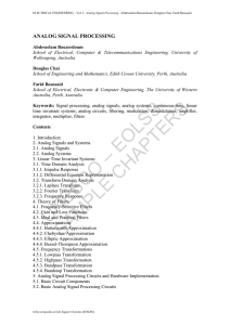 Analog Signal Processing