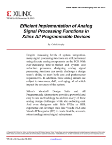 Xilinx WP442 Efficient Implementation of Analog Signal Processing