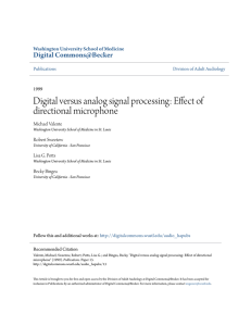 Digital versus analog signal processing: Effect of directional
