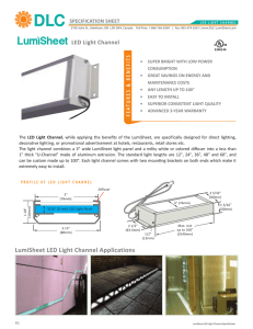 LumiSheet LED Light Channel Applications