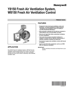 Y8150 Fresh Air Ventilation System, W8150 Fresh Air