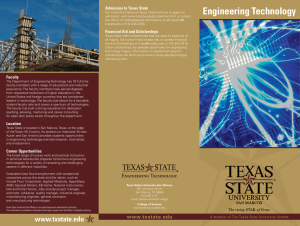 Engineering Technology - Texas State University