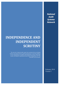 Independence and Independent scrutiny