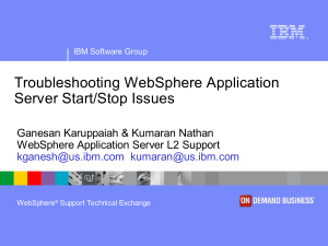 Troubleshooting WebSphere Application Server Start/Stop