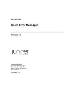 Junos Pulse Client Error Messages