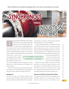 Synchronous Versus Induction Motors