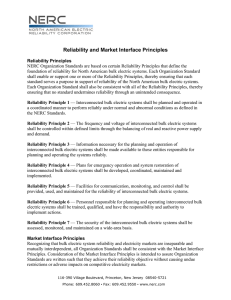 Reliability and Market Interface Principles