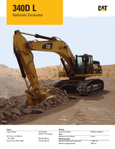 340D L Hydraulic Excavator Specifications