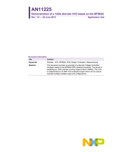 AN11225 Demonstration of a 1GHz discrete VCO based on the