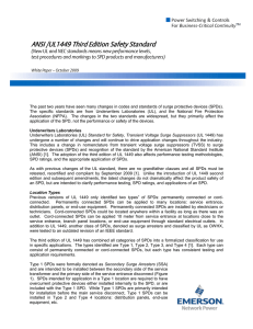 ANSI /UL1449 Third Edition Safety Standard