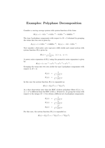 Examples: Polyphase Decomposition