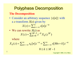 Polyphase Decomposition - The Signal and Image Processing Sip