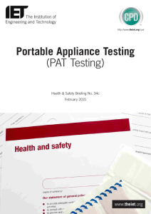 Portable Appliance Testing - PAT testing