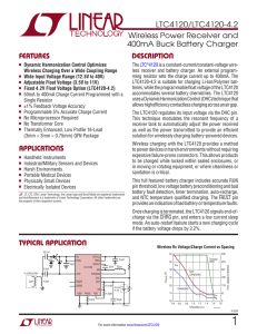 LTC4120/LTC4120-4.2 - Wireless Power Receiver and 400mA Buck