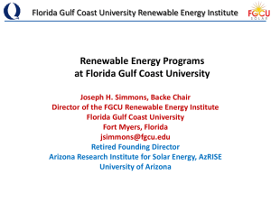 FGCU Overview - Florida Energy Systems Consortium