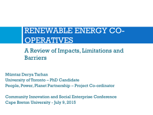 renewable energy co- operatives