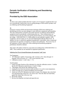 Periodic Verification of Soldering and Desoldering Equipment