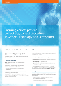 Ensuring correct patient, correct site, correct procedure in General