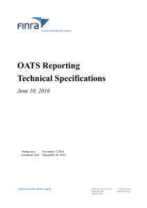 OATS Reporting Technical Specifications