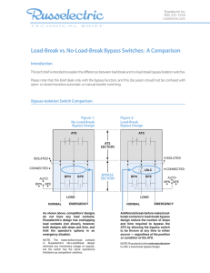 Load-Break vs. No-Load-Break Bypass Switches: A