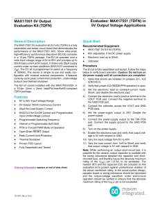 Evaluates: MAX17551 (TDFN) in 5V Output Voltage Applications