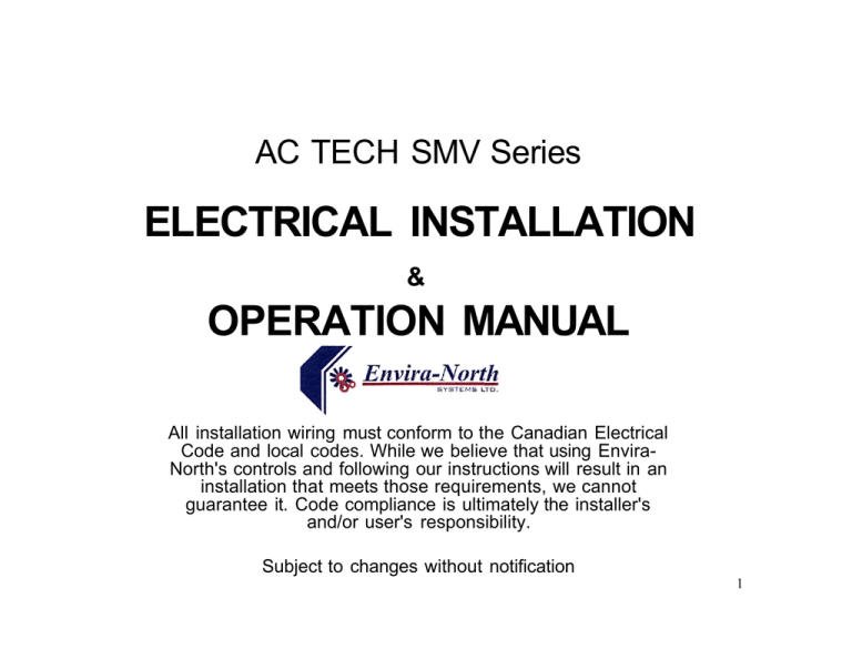 Installation And Operation Manual