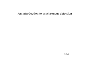 An introduction to synchronous detection