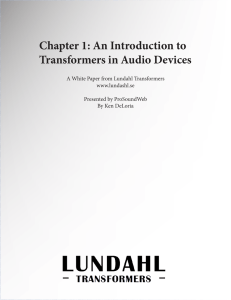 Chapter 1: An Introduction to Transformers in Audio Devices