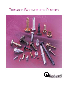 Threaded Fasteners for plastic - Stanley...Threaded Fasteners for