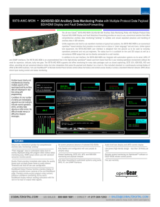 9978-ANC-MON • 3G/HD/SD-SDI Ancillary Data Monitoring Probe