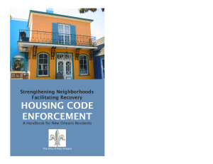 housing code enforcement - New Orleans City Council