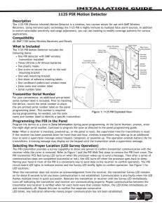 1125 PIR Motion Detector