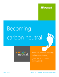 Becoming carbon neutral