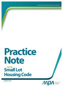 Small Lot Housing Code Practice Note
