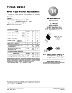 TIP33C, TIP33A - NPN High-Power Transistors