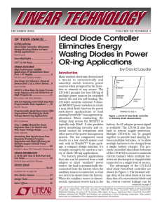 Dec 2002 Ideal Diode Controller Eliminates Energy Wasting Diodes