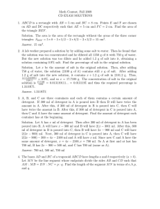 Math Contest, Fall 2009 CD EXAM SOLUTIONS 1. ABCD is a